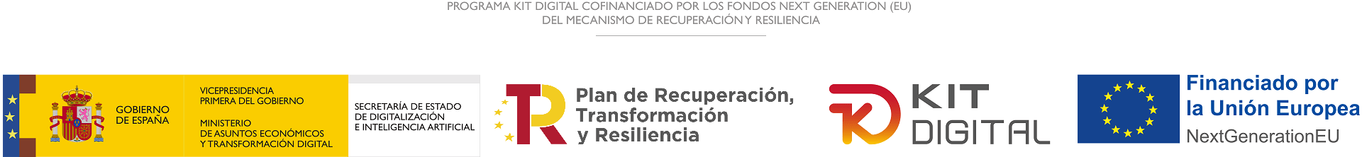 Logo Kit digital cofinanciado por fondos next generation del plan de recuperacion y resilencia